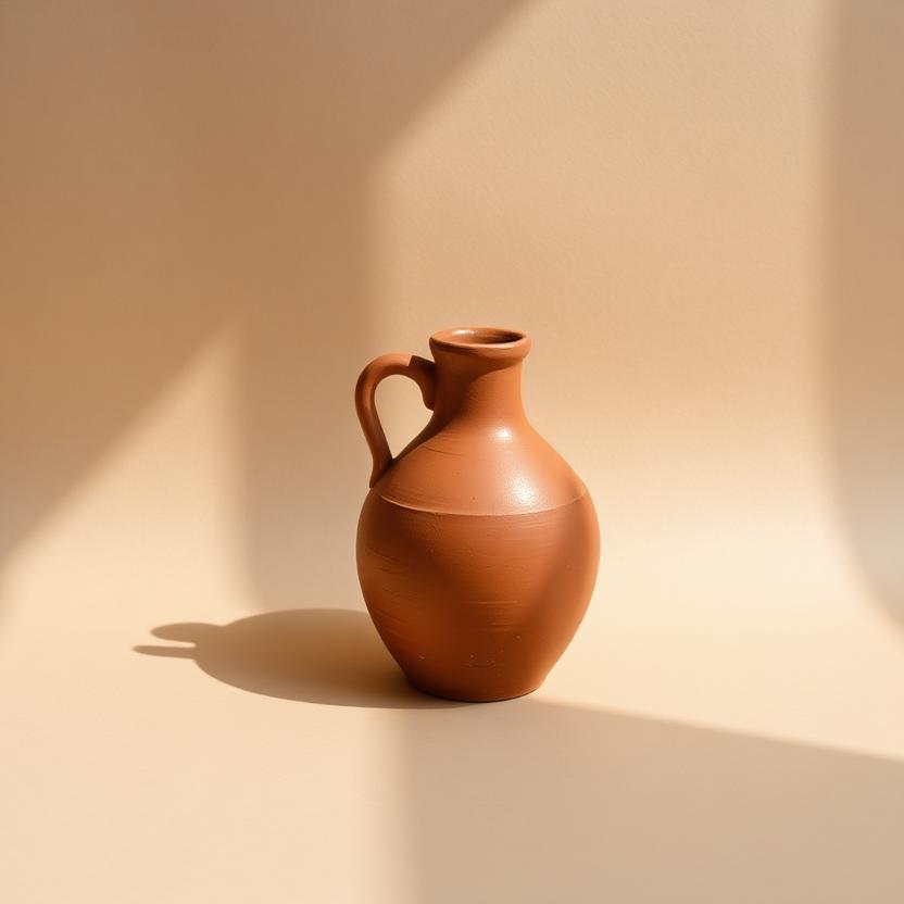 Terracotta ceramic vase